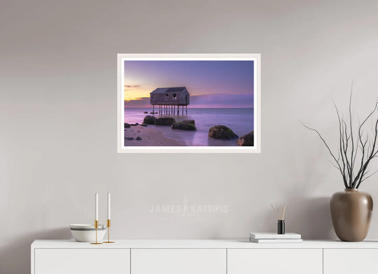 30 x 20″, Print with White Frame Relic