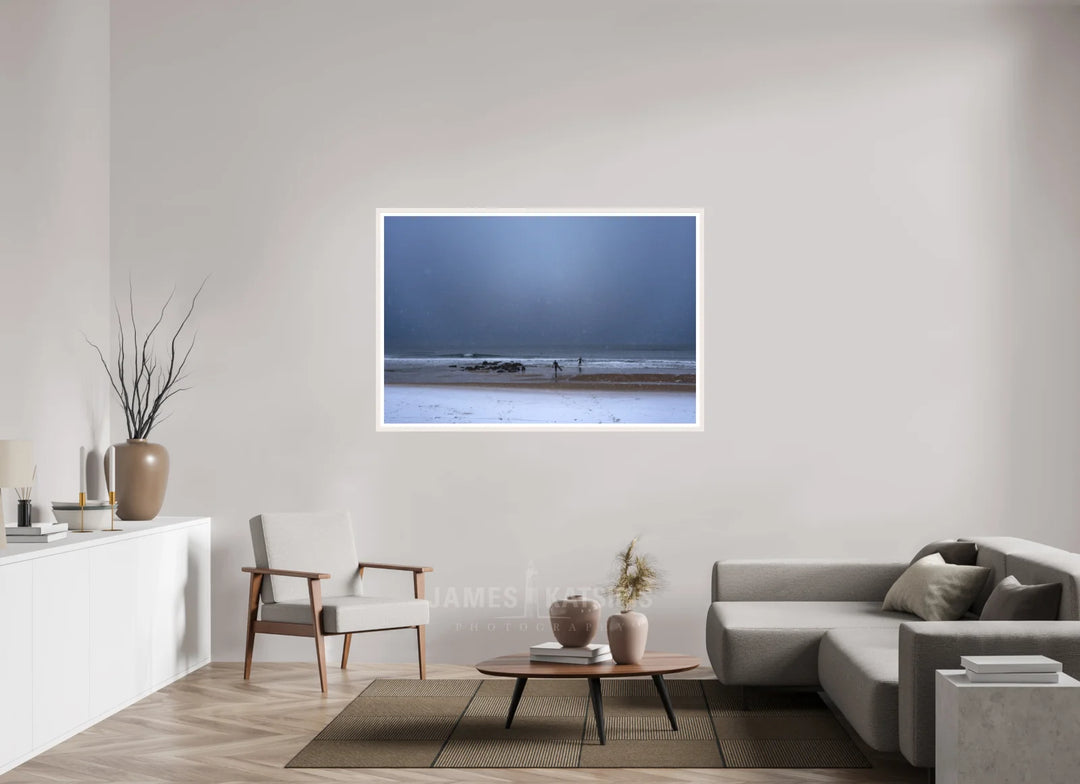 60 x 40″, Print with White Frame Solitude