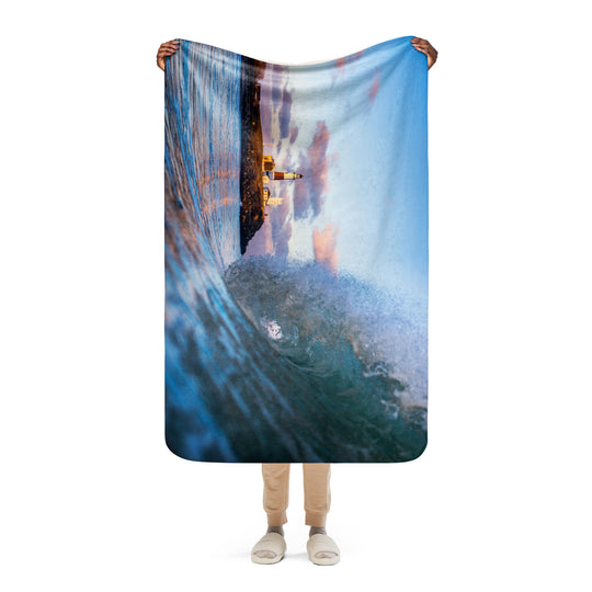 Montauk Lighthouse Sherpa blanket