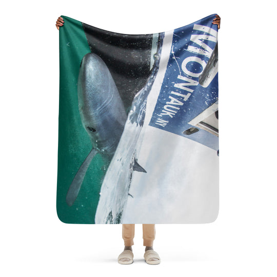 Blue Shark Sherpa Blanket