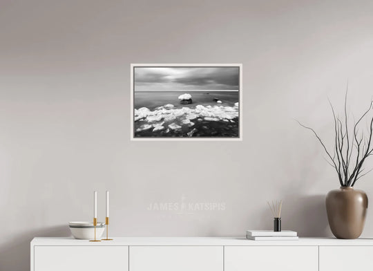 24 x 16″, Acrylic With Maple White Frame The Still