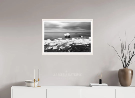 30 x 20″, Print with White Frame The Still