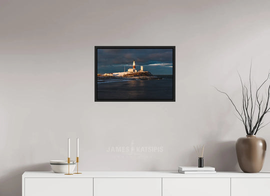 24 x 16″, Print with Black Frame Winter Light