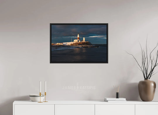 30 x 20″, Print with Black Frame Winter Light