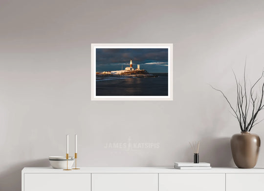 24 x 16″, Print with White Frame Winter Light